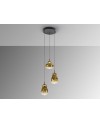 ALEDIS- LAMPARA 3L NEGRO-DORADO